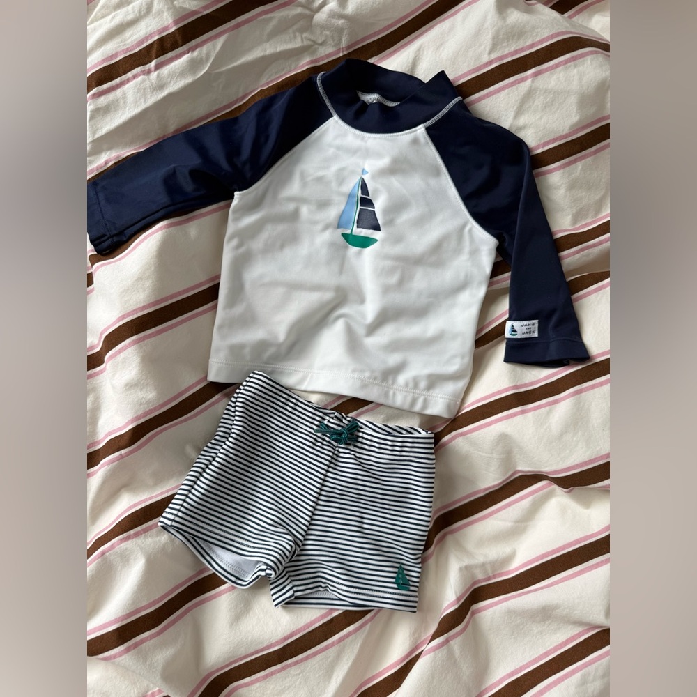 Janie and Jack infant swim set
